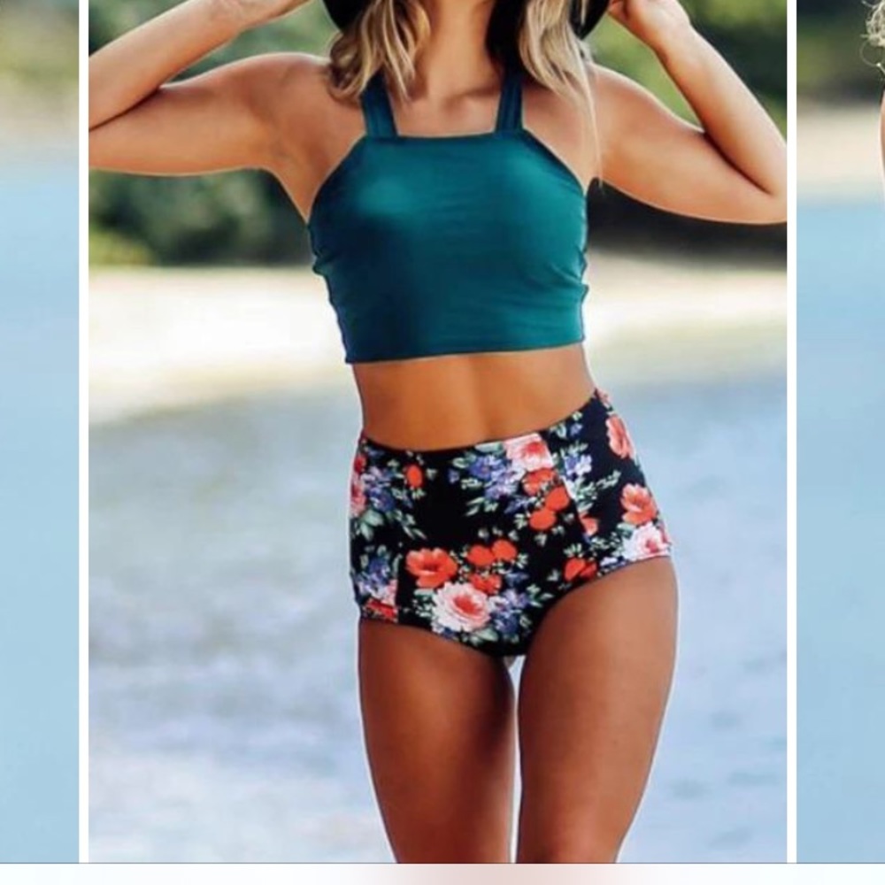 Women’s S Floral High Waist Bikini